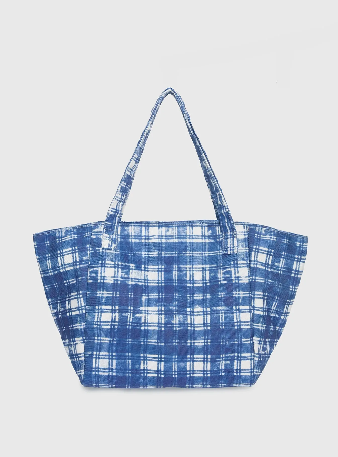 Lost Souls Tote Bag Blue Check sold by Princess Polly product image thumbnail 2