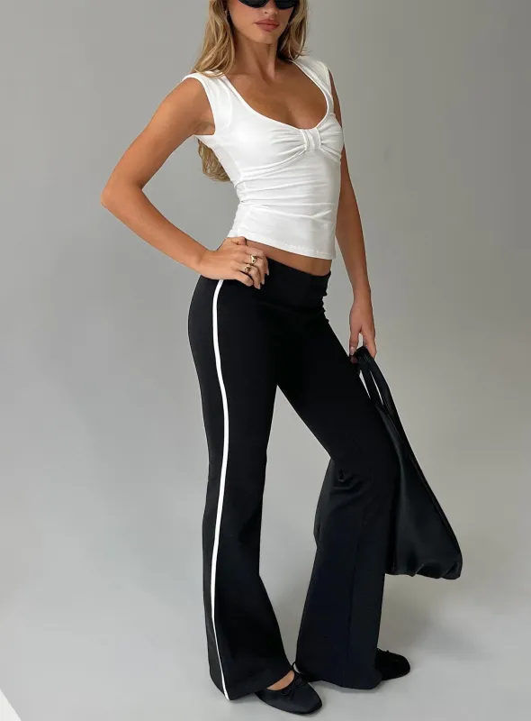 Simki Jersey Flare Pants Black sold by Princess Polly