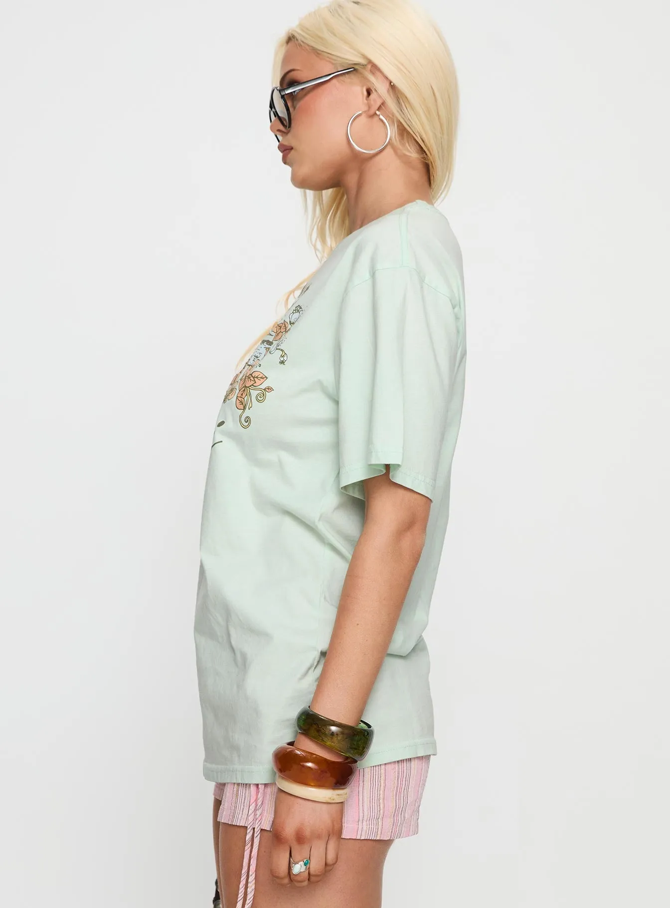 Old School Oversized Hawaii Graphic Tee Green sold by Princess Polly product image thumbnail 3