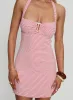 Golden Era Halter Mini Dress Red Stripe sold by Princess Polly