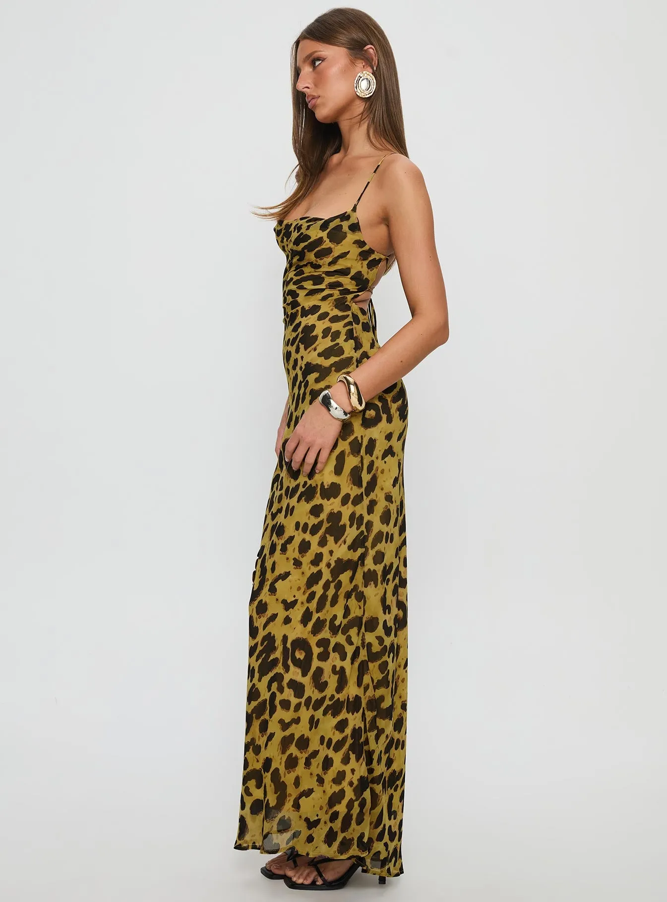Celena Maxi Dress Leopard sold by Princess Polly product image thumbnail 4