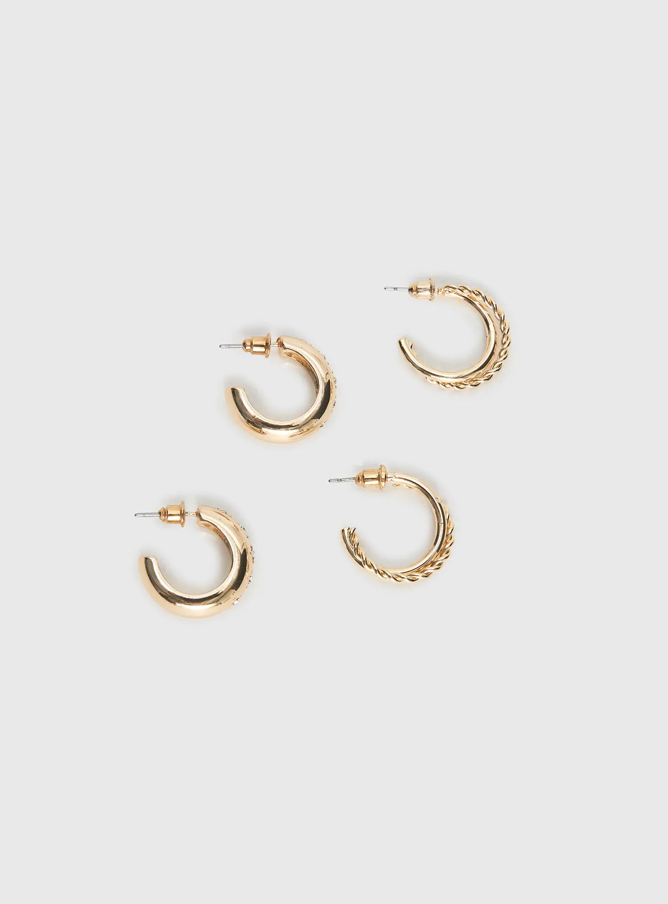 Eventually Earring Set Gold sold by Princess Polly product image thumbnail 3