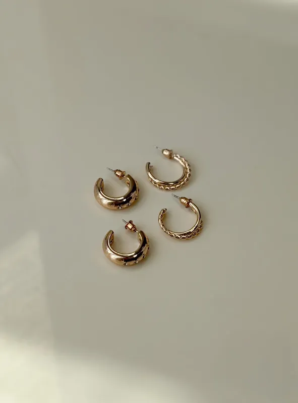 Eventually Earring Set Gold sold by Princess Polly