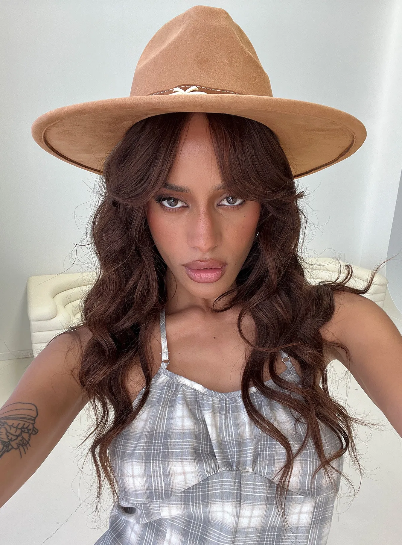 Grapevine Cowboy Hat Tan sold by Princess Polly