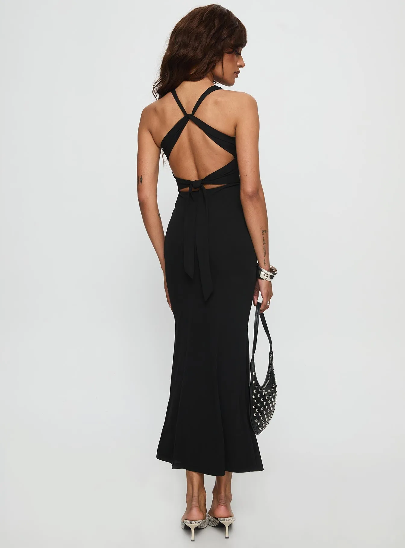 Mesmerise Halter Maxi Dress Black sold by Princess Polly product image thumbnail 4
