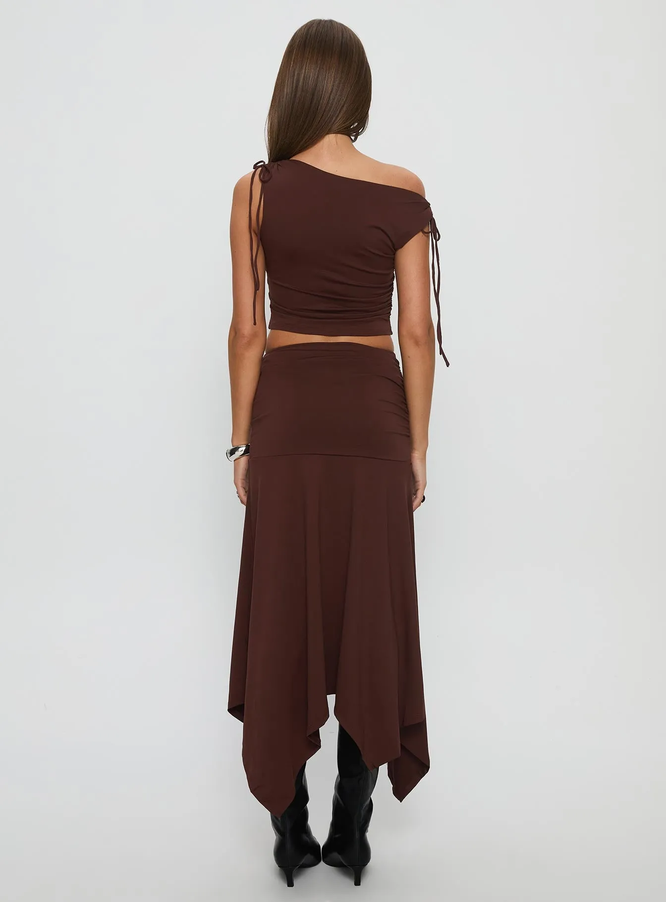 Azlynn Off Shoulder Set Brown sold by Princess Polly product image thumbnail 5