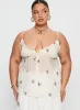 Cinnamon Embroidered Top Cream Curve sold by Princess Polly