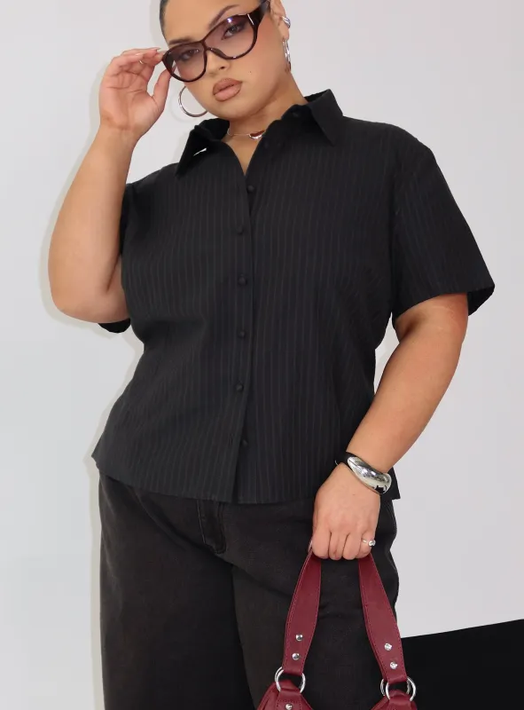 Arnica Top Black Stripe Curve sold by Princess Polly