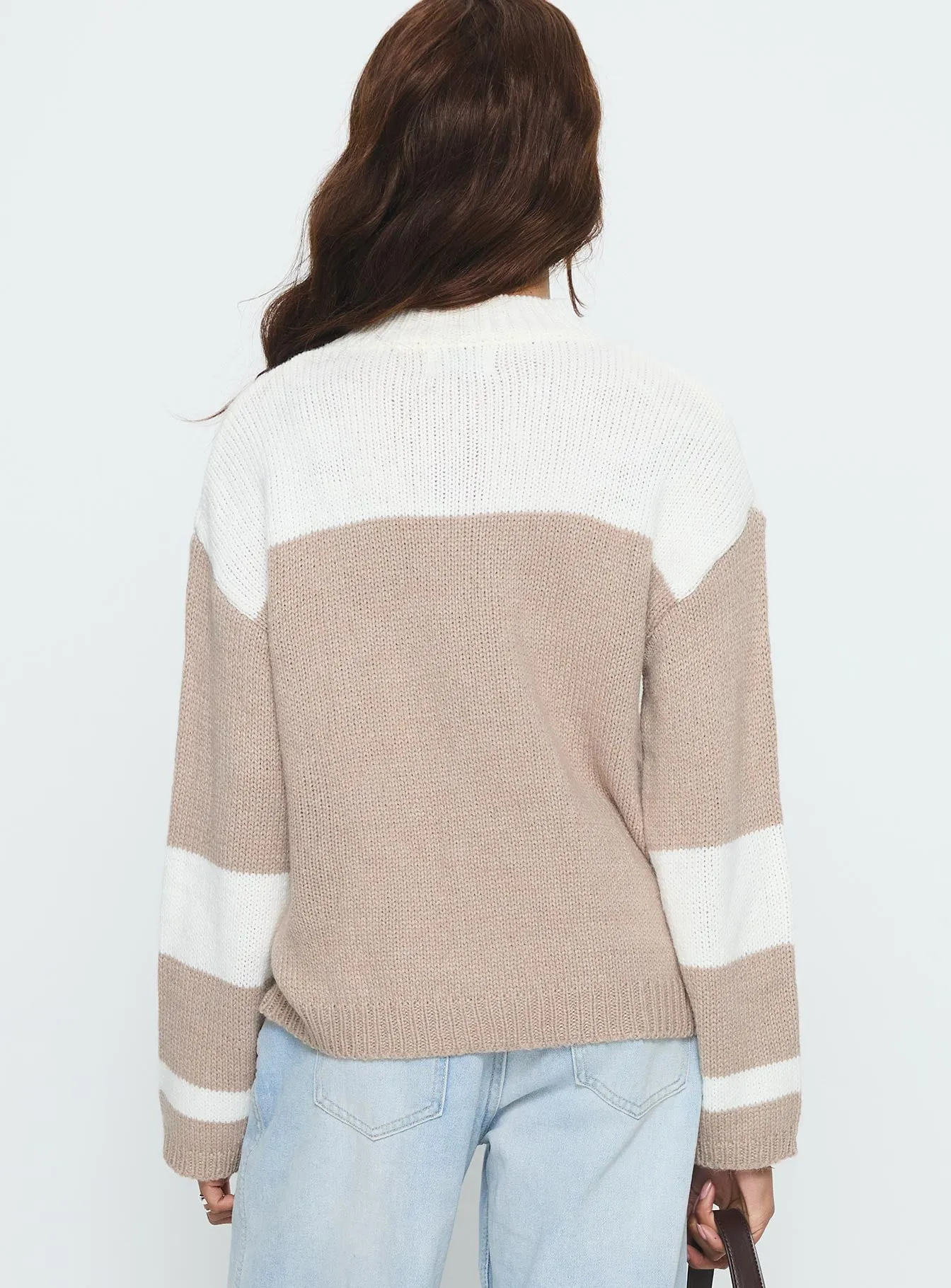 Brandalyn Contrast Mock Neck Knit Sweater Multi sold by Princess Polly product image thumbnail 4