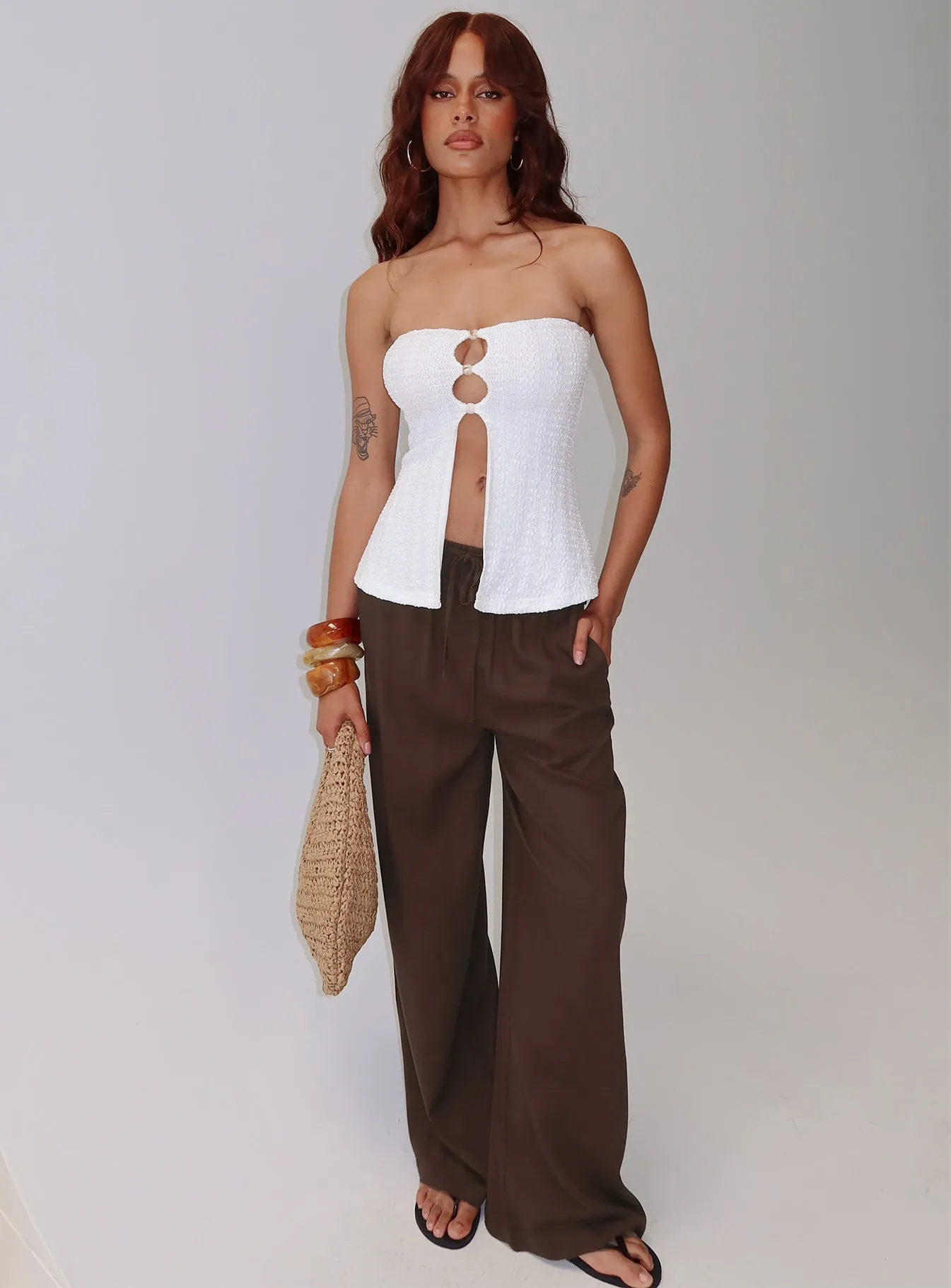 Lost Souls Strapless Cut Out Top White sold by Princess Polly product image thumbnail 3