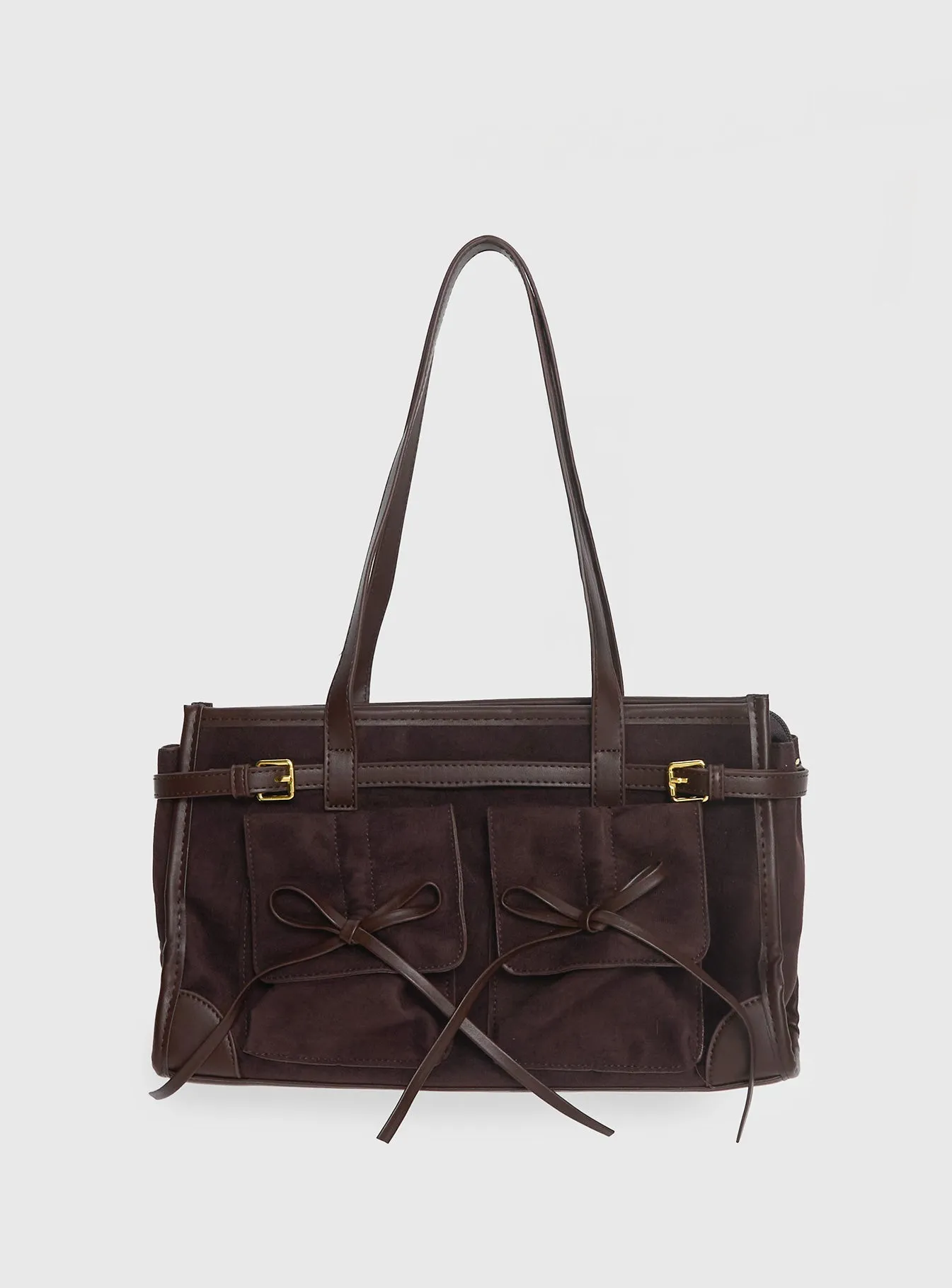 Beaming Bow Detail Shoulder Bag Brown sold by Princess Polly product image thumbnail 2