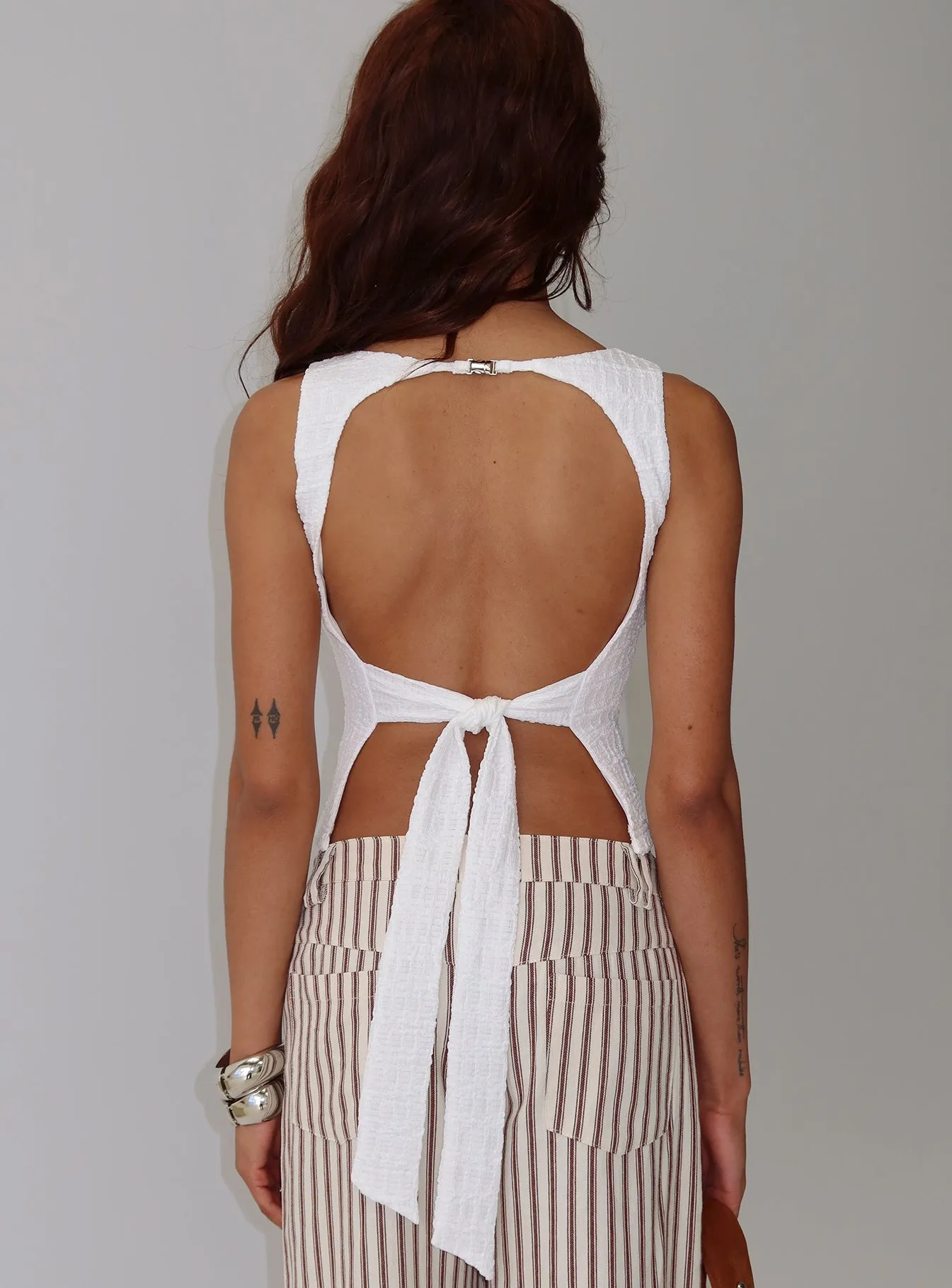 Harpur Backless Top White sold by Princess Polly product image thumbnail 4