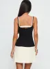 Mariselle Layered Corset Mini Dress Black / Cream sold by Princess Polly