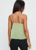 Zami Pleat Top Green sold by Princess Polly