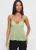Zami Pleat Top Green sold by Princess Polly