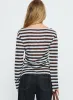 So Composed Boat Neck Long Sleeve Top Blue Stripe sold by Princess Polly
