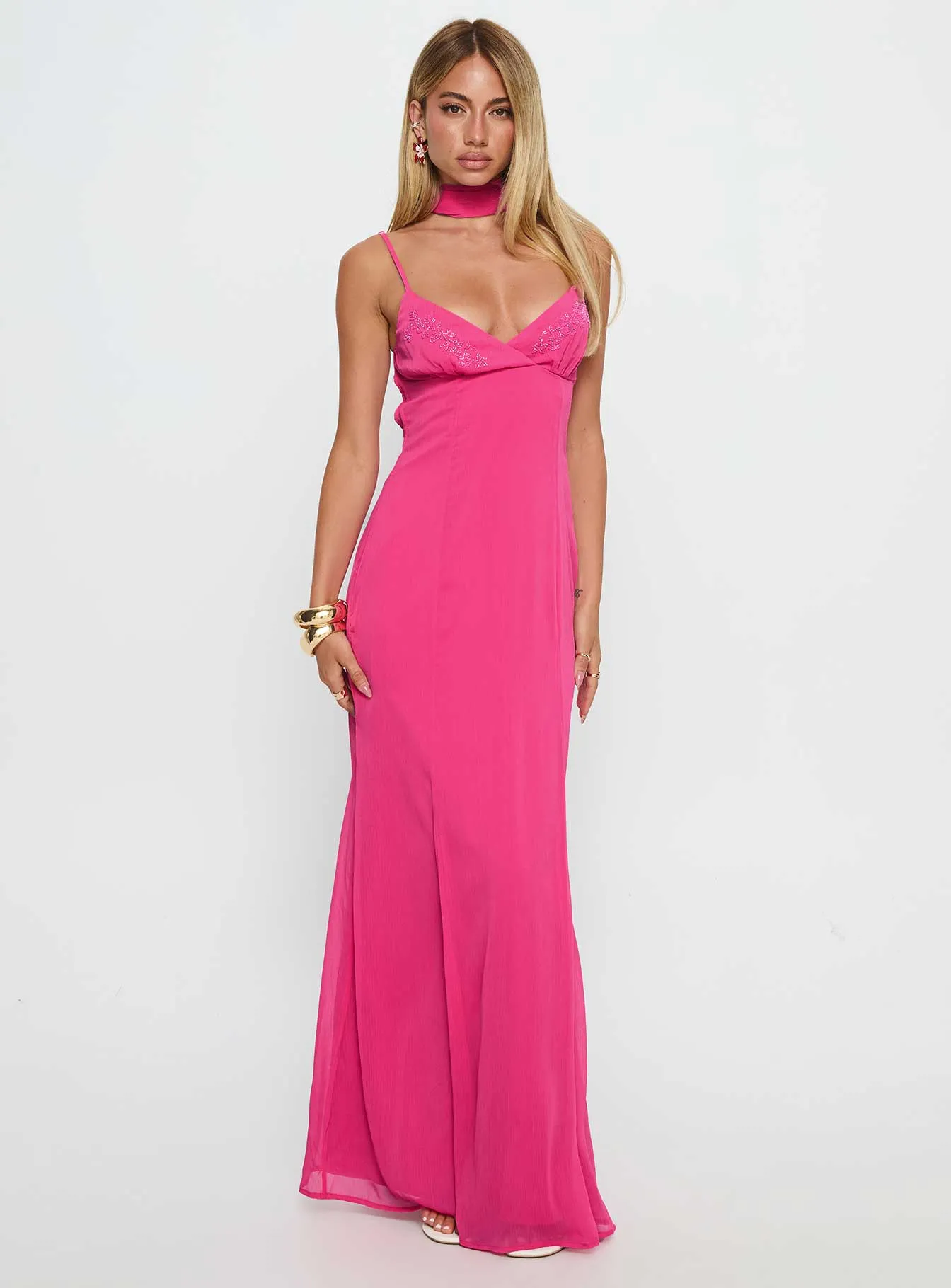 Jadira Scarf Maxi Dress Guava sold by Princess Polly product image thumbnail 2