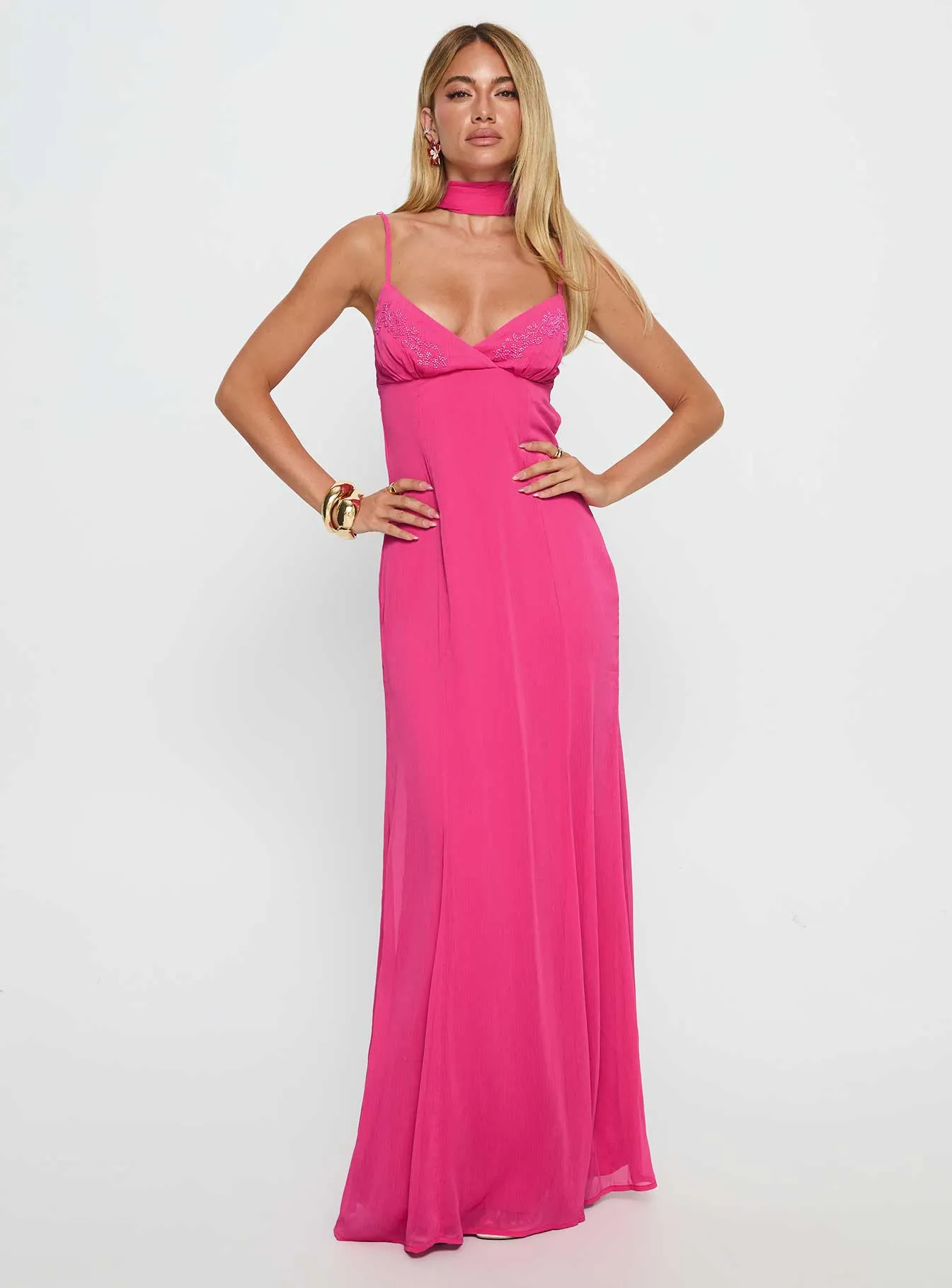 Jadira Scarf Maxi Dress Guava sold by Princess Polly product image thumbnail 3