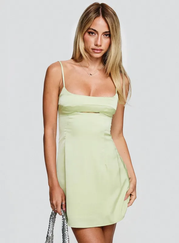 Powell Mini Dress Sage Green sold by Princess Polly