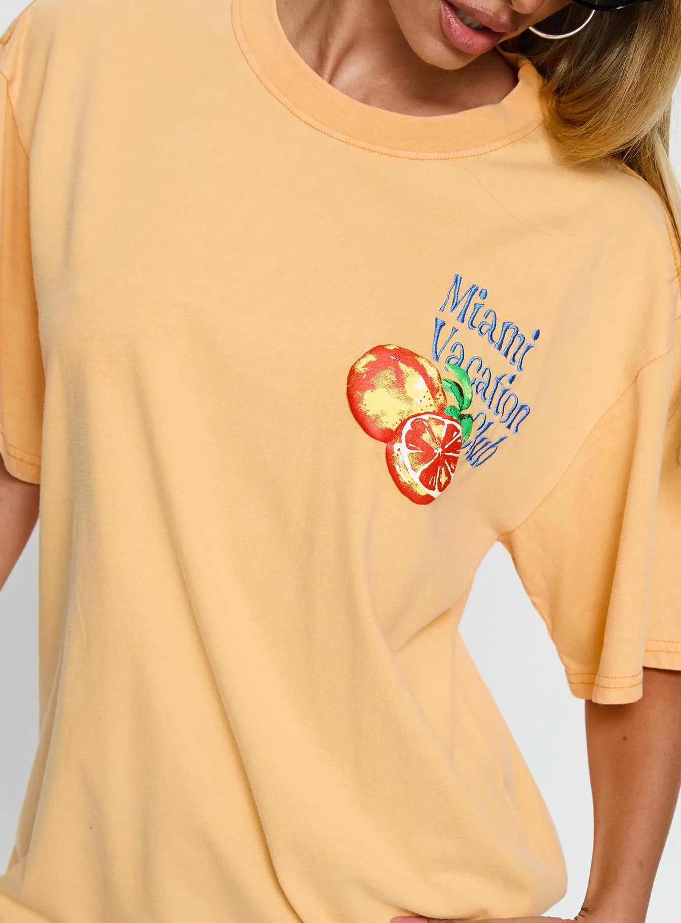 Miami Vacation Club Oversized Graphic Top Orange sold by Princess Polly product image thumbnail 5