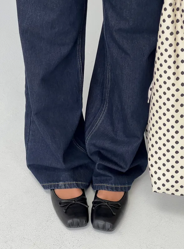 Therapy Lilah Flats Black sold by Princess Polly