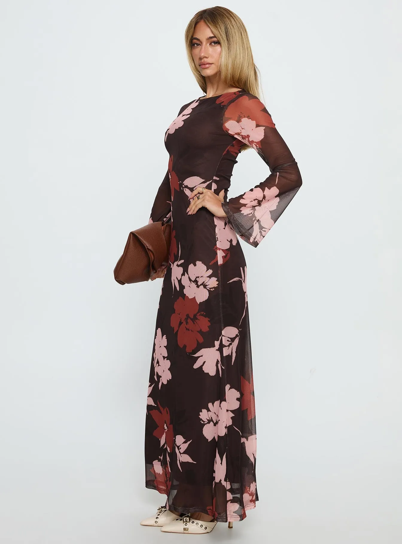 Istefania Long Sleeve Maxi Dress Multi sold by Princess Polly product image thumbnail 3