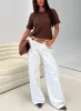 Ramos Low Rise Wide Leg Jeans White sold by Princess Polly