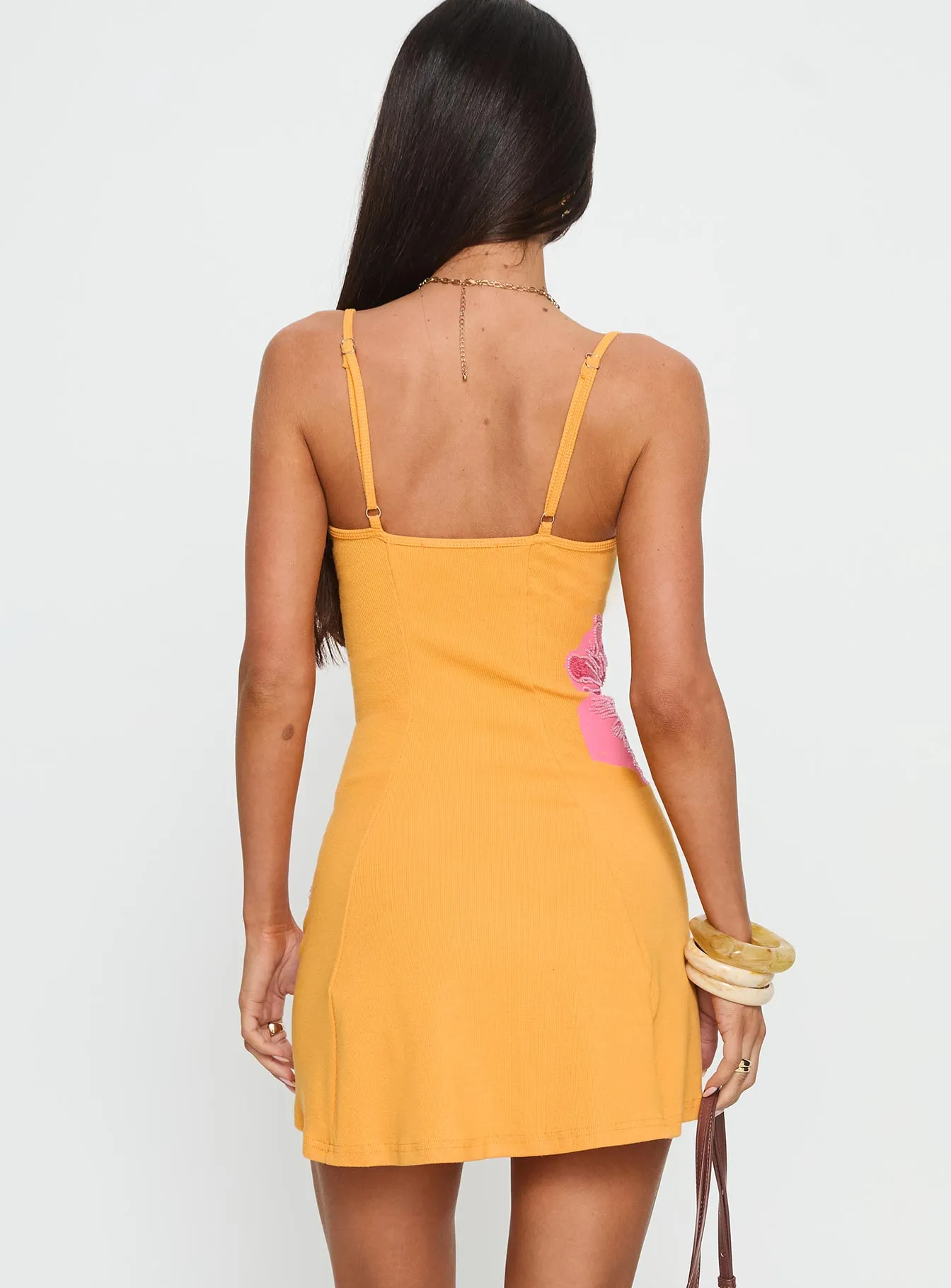 Admiration Bead Detail Mini Dress Orange sold by Princess Polly product image thumbnail 5