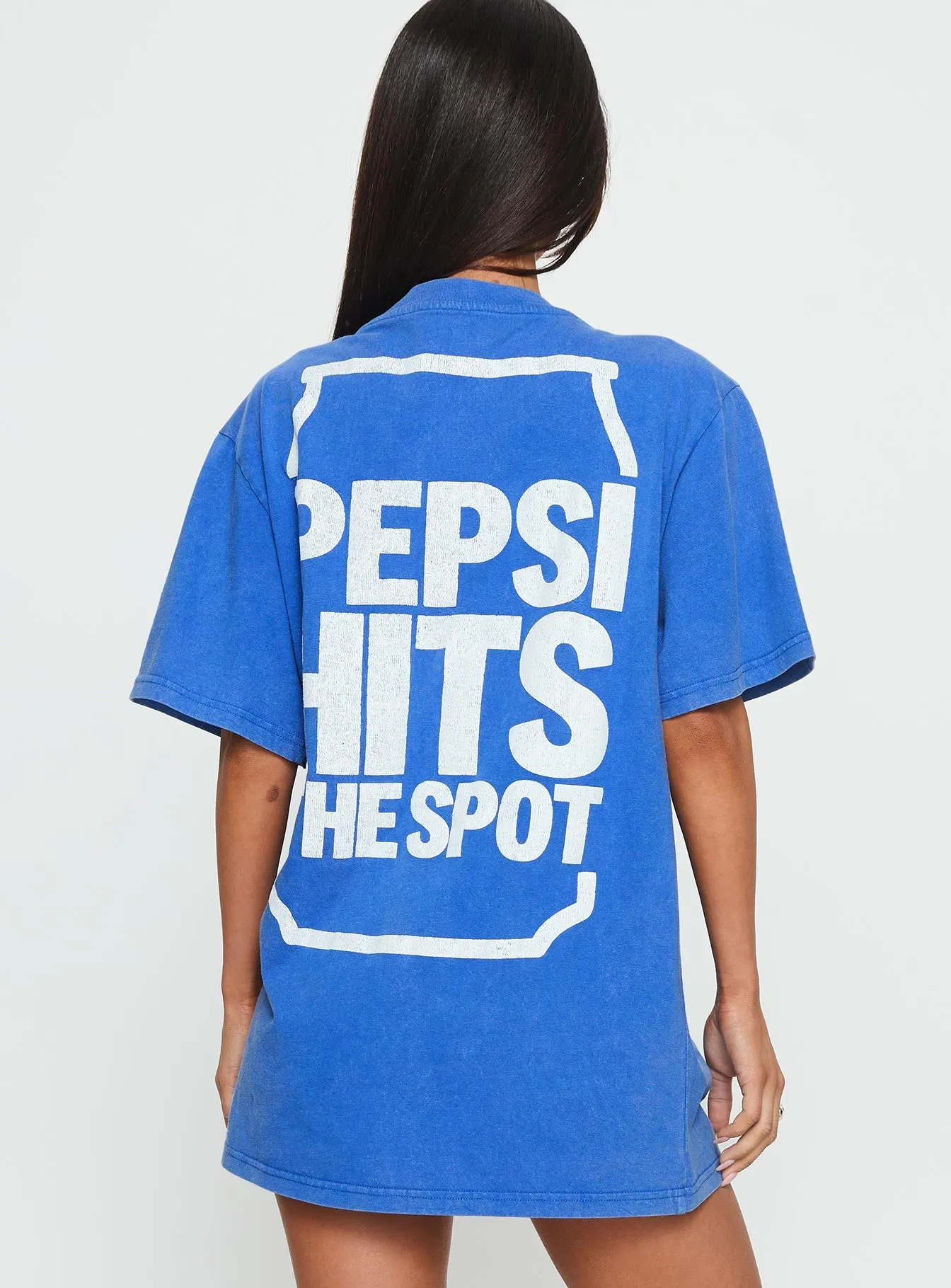 Pepsi Cola Oversized Graphic Top Blue sold by Princess Polly product image thumbnail 4
