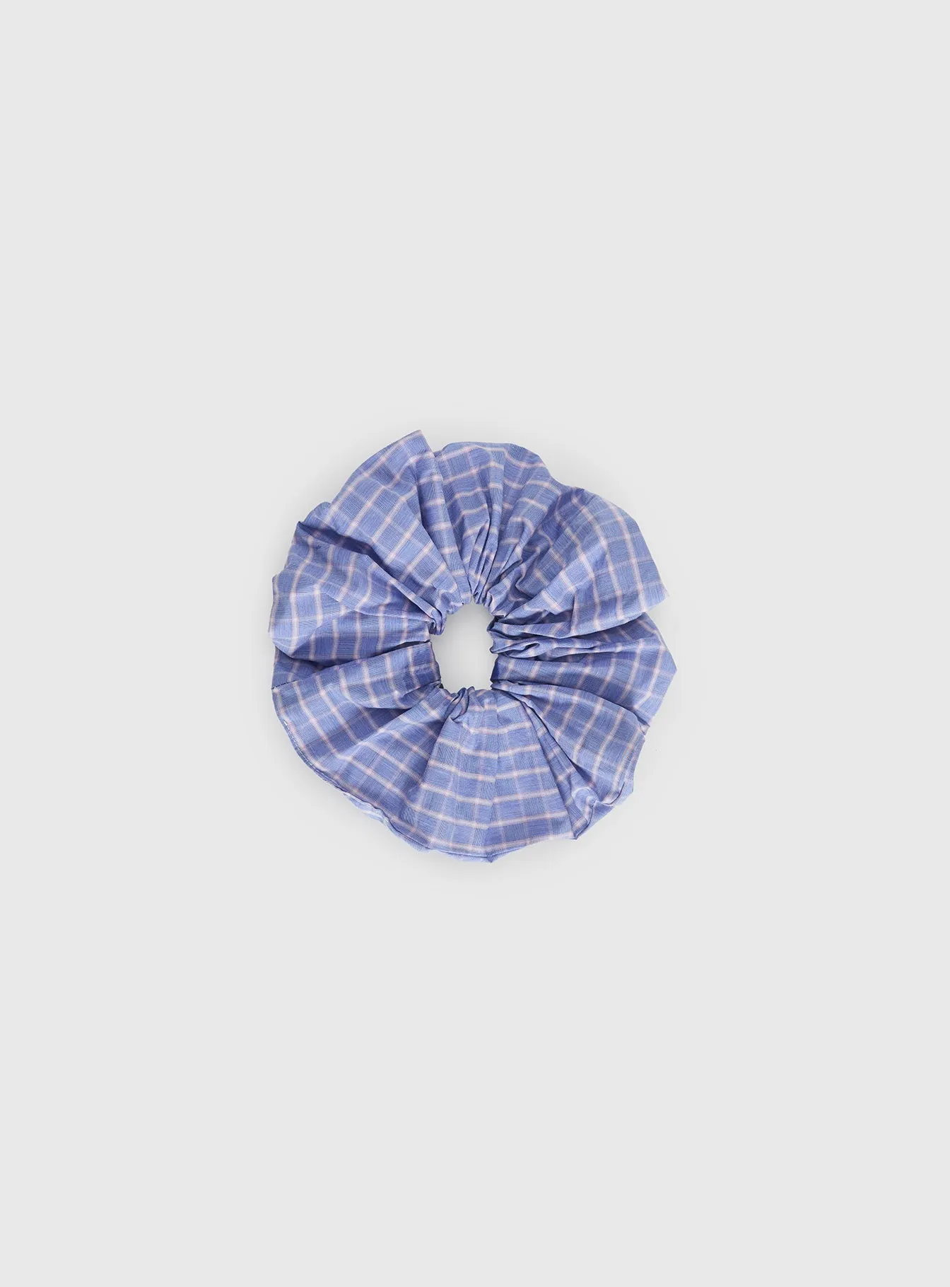 Novie Hair Scrunchie Blue Check sold by Princess Polly product image thumbnail 2