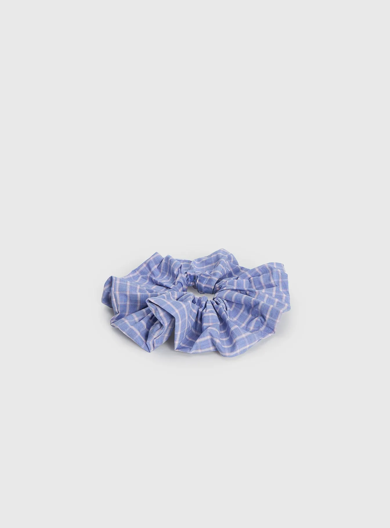 Novie Hair Scrunchie Blue Check sold by Princess Polly product image thumbnail 3