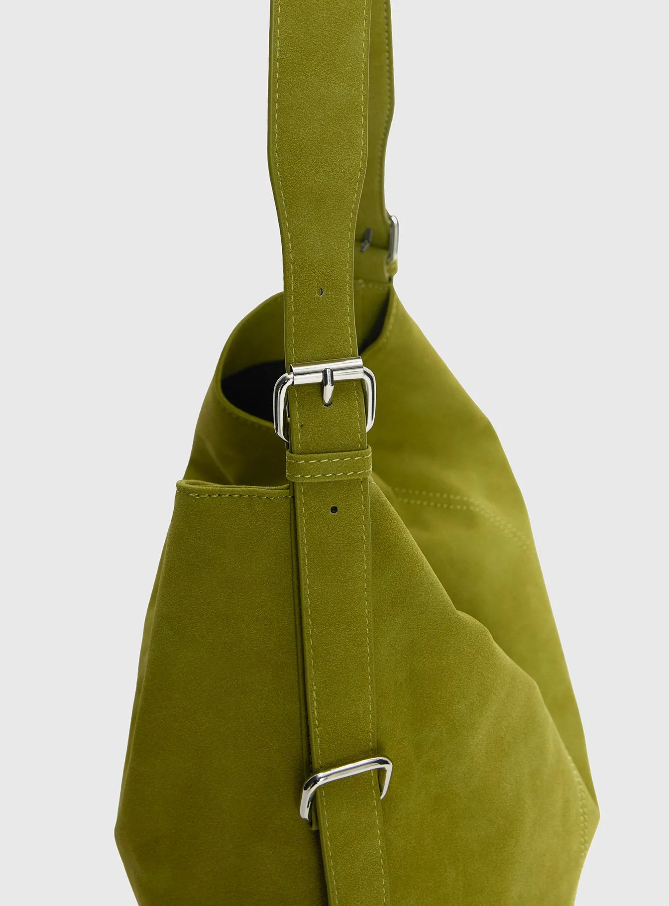 Bonus Points Faux Suede Shoulder Bag Green sold by Princess Polly product image thumbnail 5