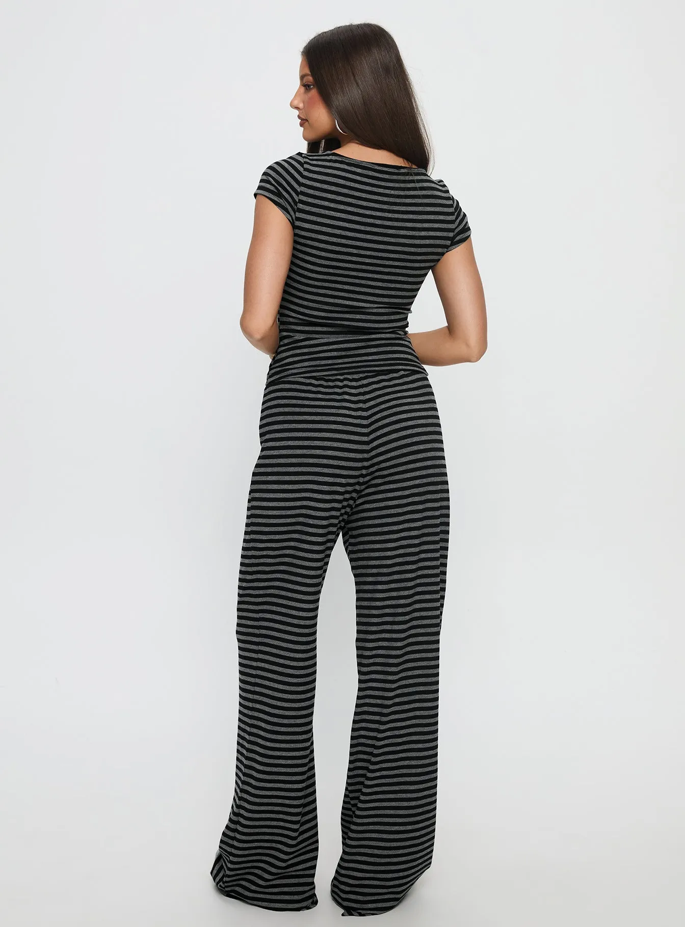 Gavrielle Jersey Wide Leg Pants Stripe sold by Princess Polly product image thumbnail 5