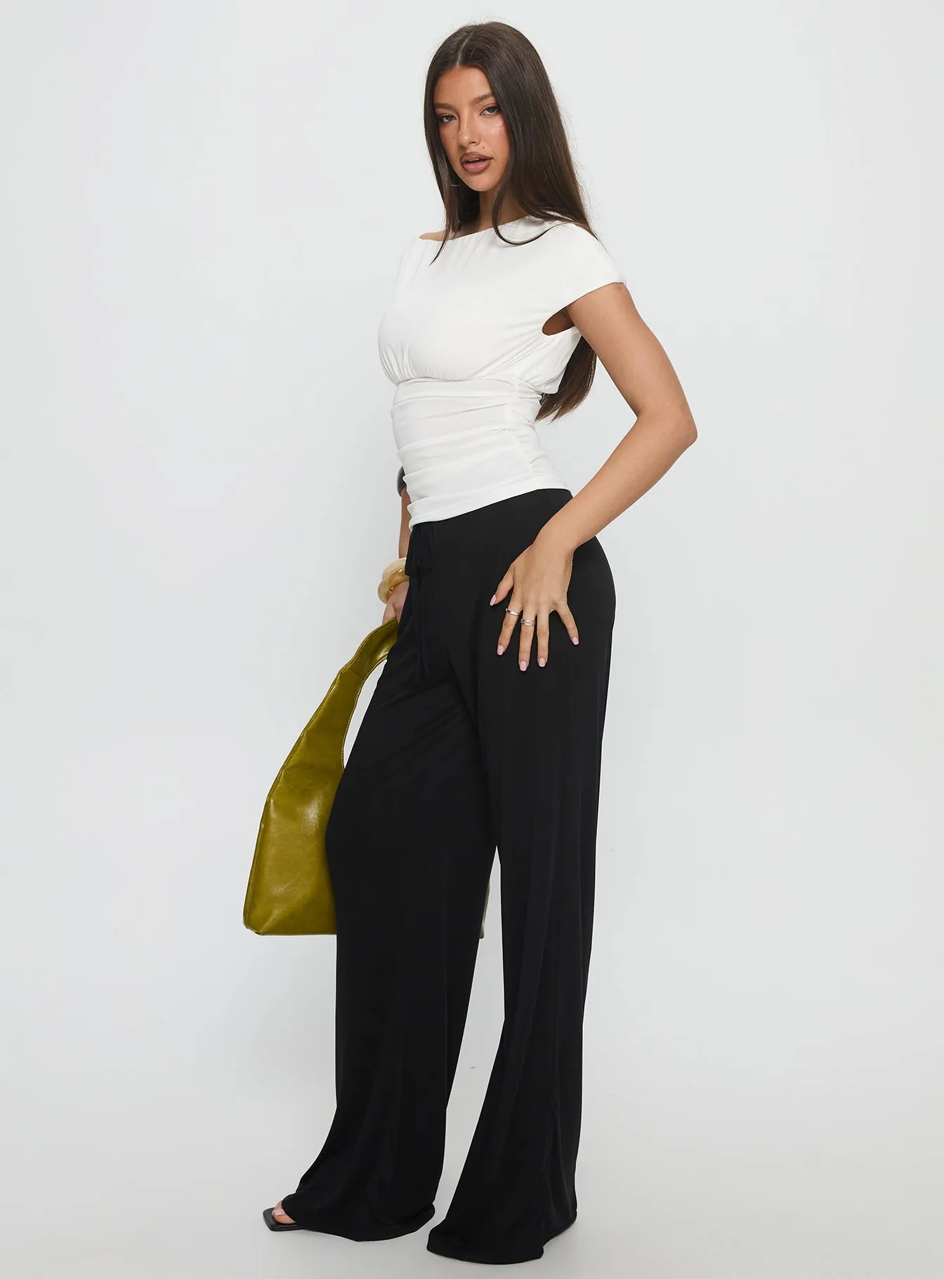 Gavrielle Jersey Wide Leg Pants Black sold by Princess Polly product image thumbnail 4