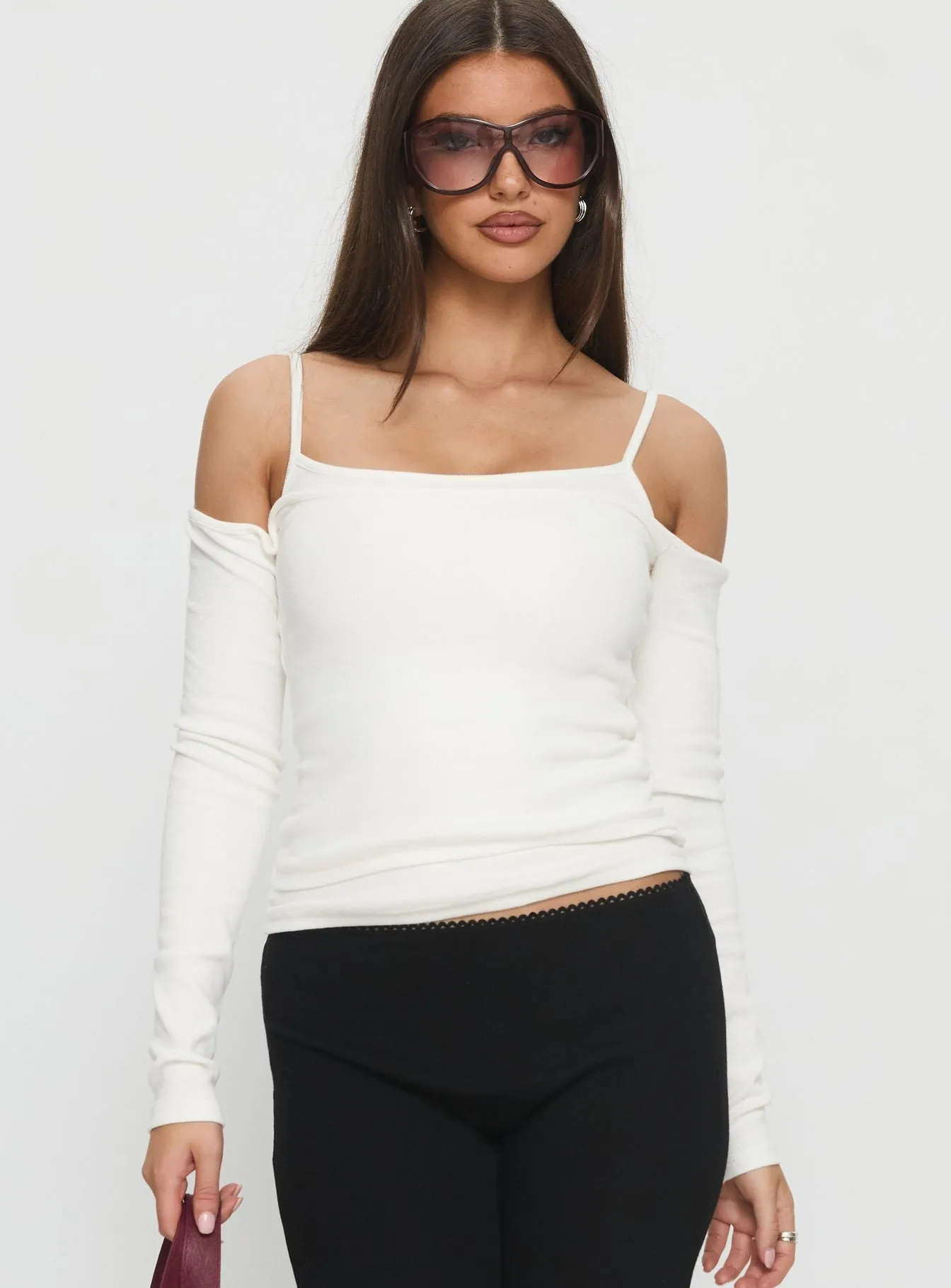 Teenage Dreams Layered Long Sleeve Top White sold by Princess Polly product image thumbnail 2