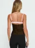 Renaissance Corset Lace Top Olive / Pink sold by Princess Polly
