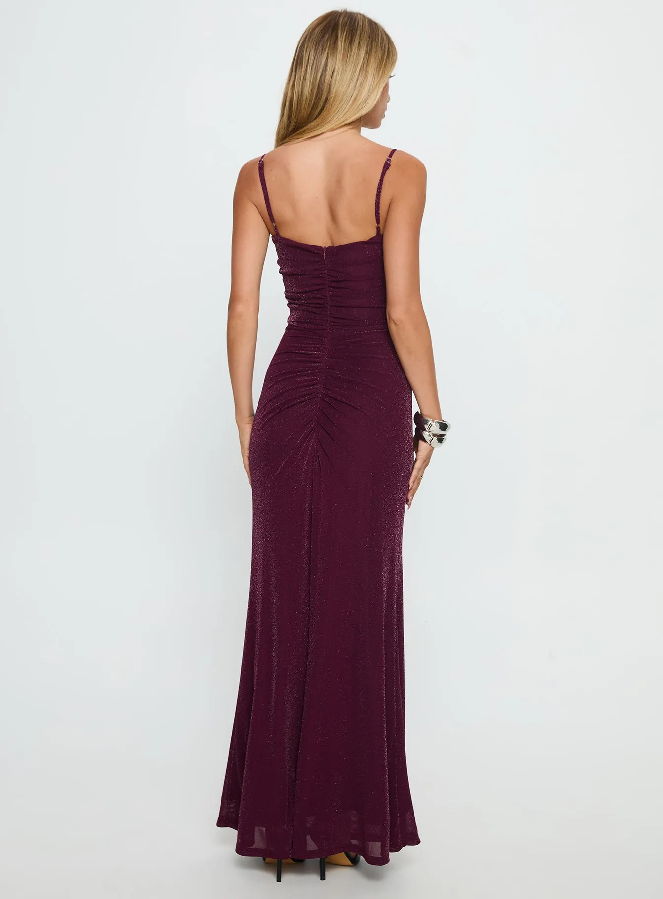 Amilya Cut Out Maxi Dress Plum sold by Princess Polly product image thumbnail 4