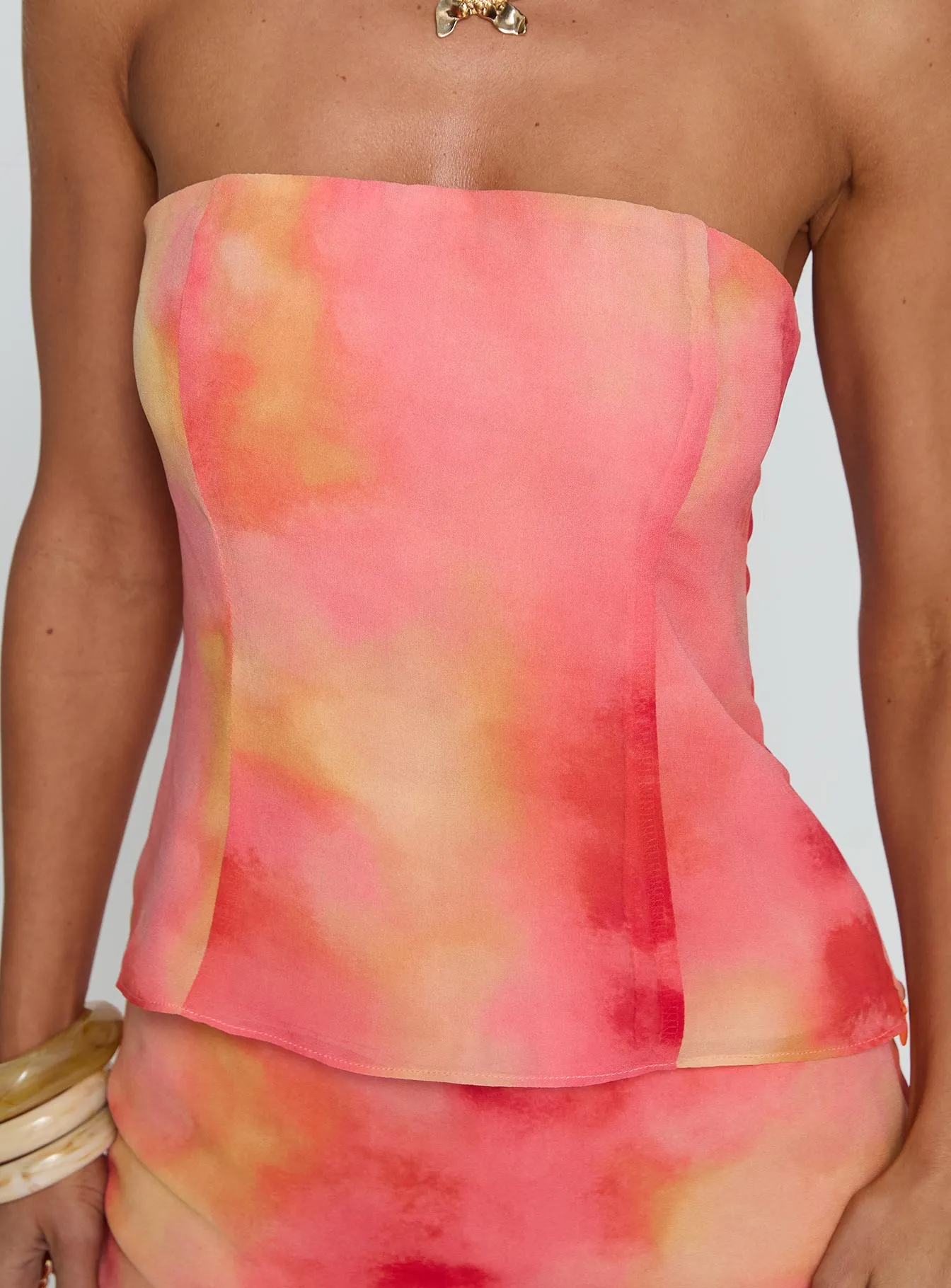 Fondness Scarf Detail Strapless Top Multi sold by Princess Polly product image thumbnail 5