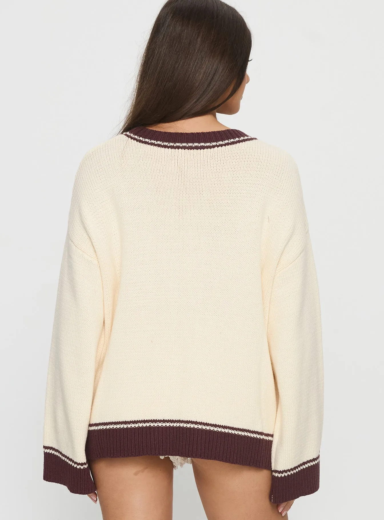Rhianonn Horse Graphic Knit Sweater Cream / Brown sold by Princess Polly product image thumbnail 5