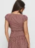 Alixandra Puff Sleeve Blouse Top Red Check sold by Princess Polly