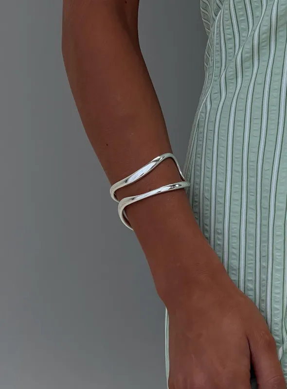 Secret To Love Cuff Silver sold by Princess Polly