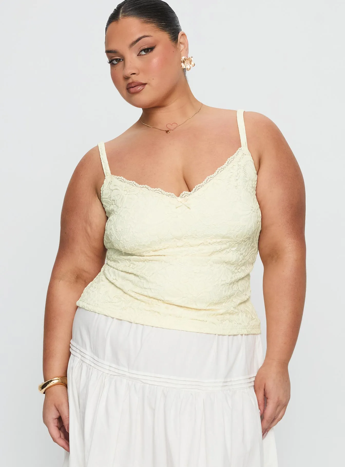 Beacall Top Cream Curve sold by Princess Polly product image thumbnail 2