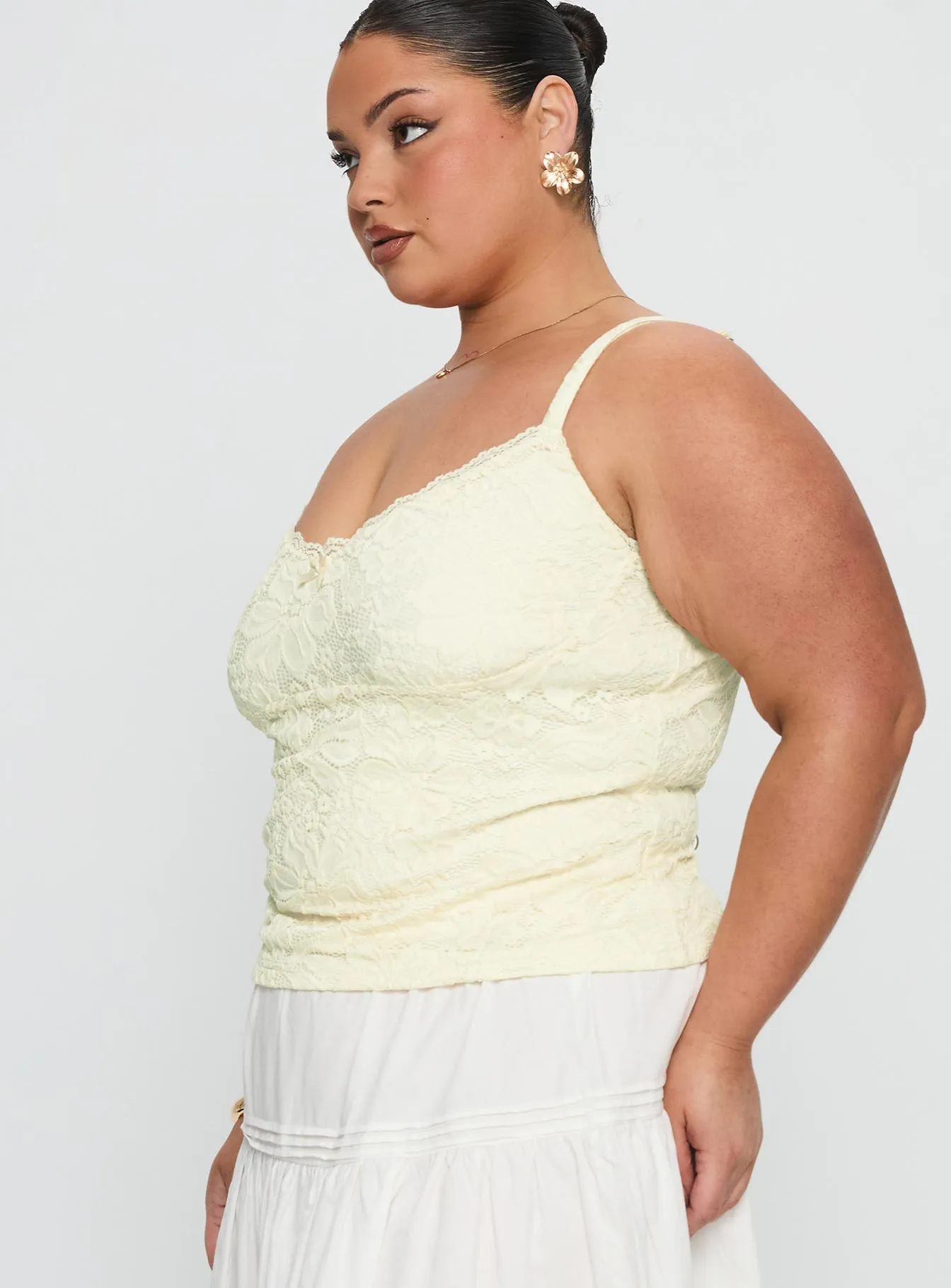 Beacall Top Cream Curve sold by Princess Polly product image thumbnail 4