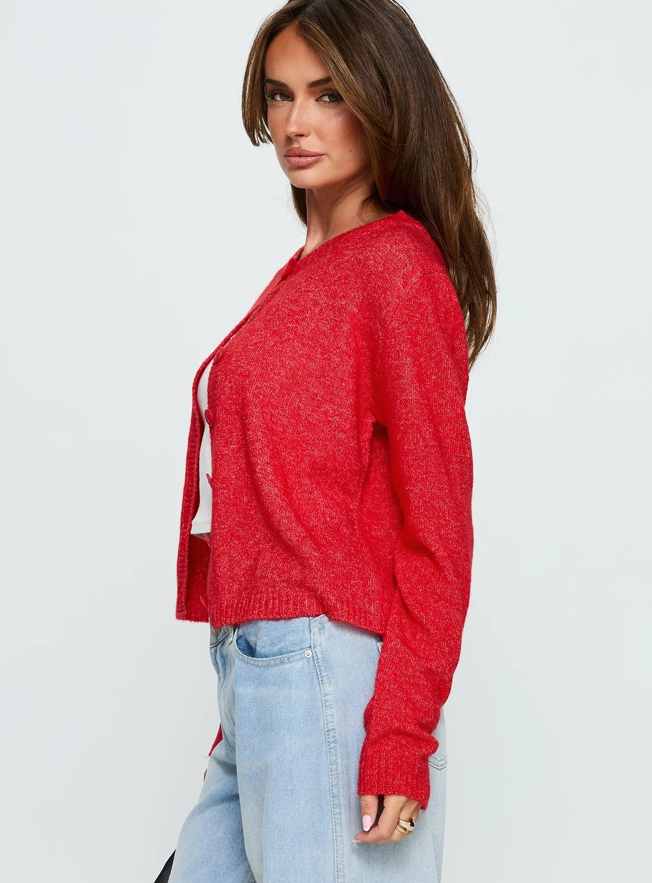 Denmark Cardigan Red sold by Princess Polly product image thumbnail 4