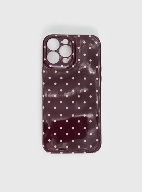 What You Wanted iphone Case Brown Polka sold by Princess Polly