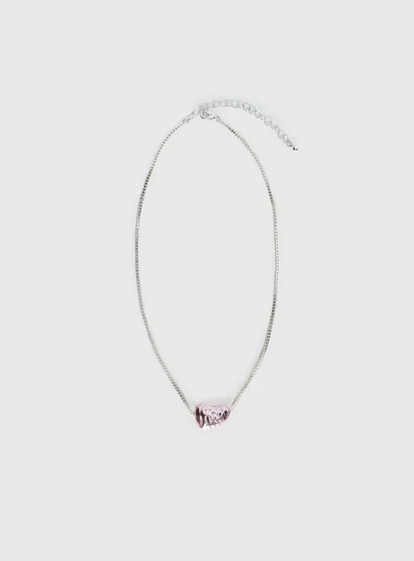 Living Large Pendant Necklace Pink sold by Princess Polly