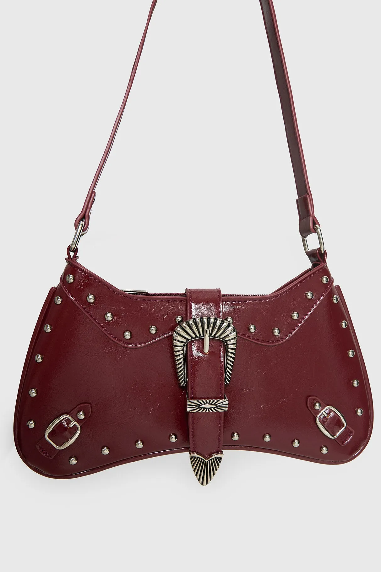 Crowd Pleaser Buckle Shoulder Bag Red sold by Princess Polly product image thumbnail 5