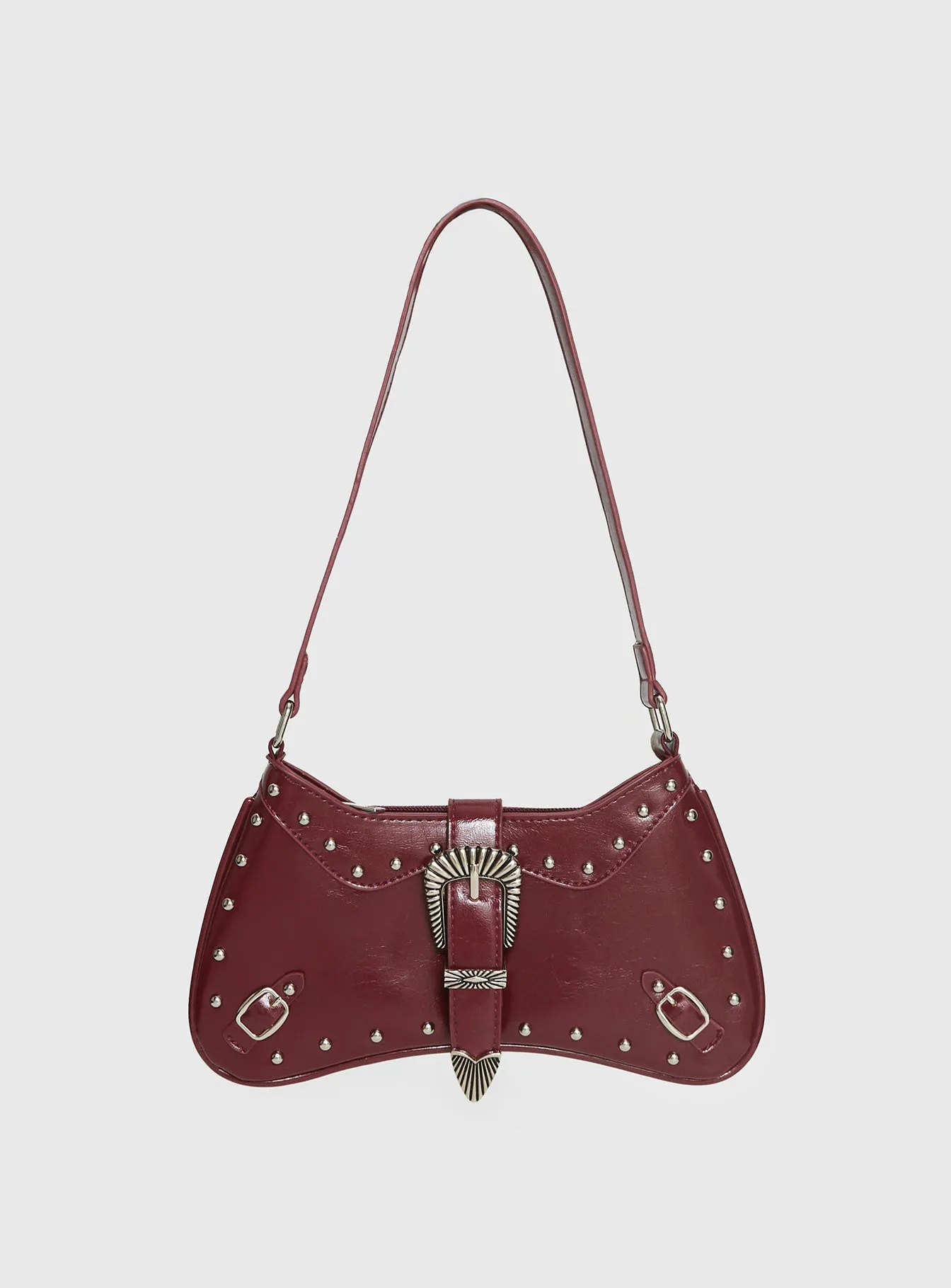 Crowd Pleaser Buckle Shoulder Bag Red sold by Princess Polly product image thumbnail 2