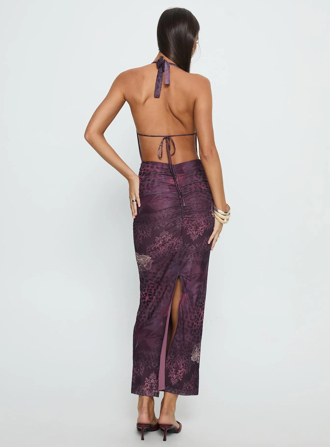 Manaia Cowl Halter Neck Maxi Dress Multi sold by Princess Polly product image thumbnail 5