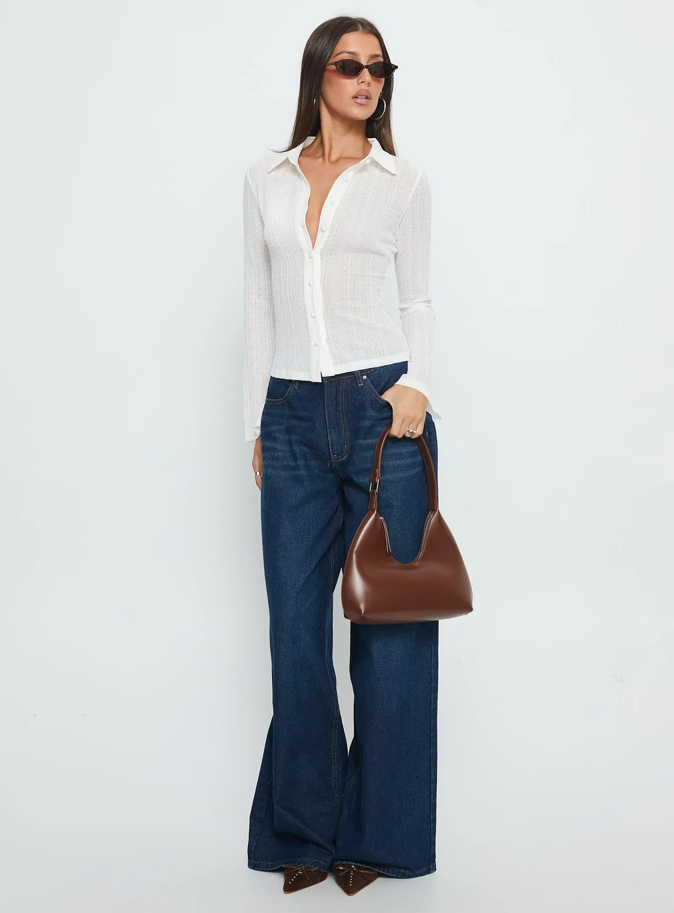 When You Sleep Long Sleeve Top White sold by Princess Polly product image thumbnail 3